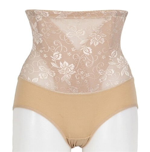 Gaine Dentelle Flowers Ventre Plat